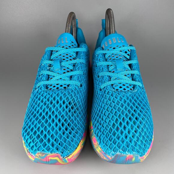 NOBULL Mesh Runners Women\'s 7 Blue Glitch Neon Athletic Sneakers Casual Shoe EUC main image 7